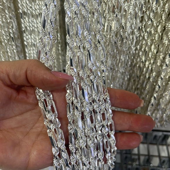 New Real 925 Sterling Silver figarope Milano Bracelet in 5.7mm in 8 8.5 9 - Picture 4 of 8